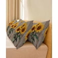 thumbnail image 4 of Summer Sunflower Body Pillow Cover 20 x 60 Inch Decorative Pillow Cover Vintage Wood Floral Botanical Rustic Lumbar Pillowcase Seasonal Rectangle Cushion Case for Couch Sofa Bed Living Room, 4 of 7