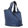 thumbnail image 2 of Pre-Owned Hermes Picotin PM handbag, Taurillon Clemence leather, Blue Brighton, □J stamp,..., 2 of 11