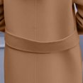 thumbnail image 5 of Women's Single Button Wool Blend Overcoat, Classic Knee Length Trench Coat, One Button Winter Coat, Warm Windproof Overcoat, Casual Formal Coat, Elegant Outerwear Jacket Khaki, 5 of 8