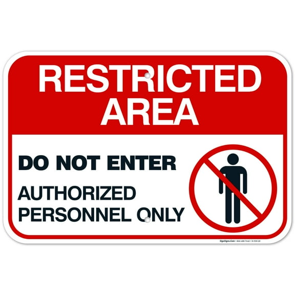 Authorized Personnel Only Sign, Restricted Area Sign, Do Not Enter,