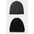 thumbnail image 6 of Mens 2 Piece Hat & Scarf Sets Winter Thermal Warm Fleece Lined Solid Color Chunky Knitted Slouch Beanies Hats and Neck-Gaiters Scarves Set, 6 of 6