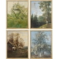 thumbnail image 2 of PixonSign Framed Wall Art Vintage Orchard and Countryside Scenes Prints, Set of 4 Rustic Nature Landscape Paintings, Minimalism Wall Décor, Adhesive Canvas Poster for Home Decor - 12"x16" Natural, 2 of 5