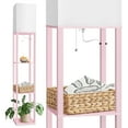 thumbnail image 4 of 63" Shelf Floor Lamp Modern Pink Standing Lamp with 3 Color Temperature Bulb Lamps for Living Room Bedroom, 4 of 7