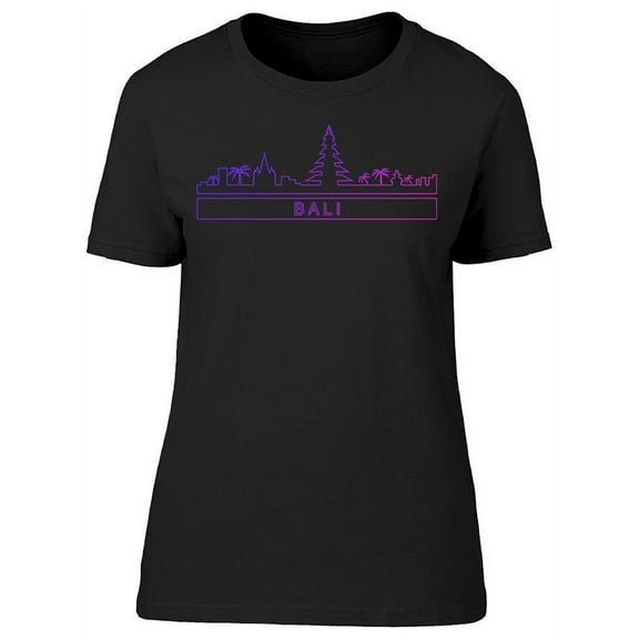 Bali Detailed Skyline T-Shirt Women -Image by Shutterstock, Female 3X-Large