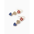 thumbnail image 4 of Way to Celebrate Americana Patriotic Heart Drop Earrings, 4 of 4
