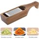 thumbnail image 4 of Acacia wood slicer, kitchen specific food grade stainless steel peeler box, cheese eraser, slicer, 4 of 5
