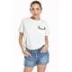 thumbnail image 4 of Blusa con detalle de bolsillo Roman Fashion /Juvenil, 5111 (Blanco) blanco M, 4 of 5