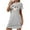 Gray, variant on Sakmal Plus Size Mumu Nightgowns for Women Halloween Soft Black Playful Sleepshirt Short Sleeve Short Ghost Print Crew Neck Nightgowns S-2XL