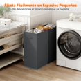 thumbnail image 4 of Cesta para Ropa Sucia con Tapa,160L Bote de Ropa Sucia con Division, Sesto de Ropa Sucia con Asa Lateral y 2 Bolsa Extra&iacute;ble, para Cuarto Ba&ntilde;o, Lavaderos,Dormitorio, 4 of 7