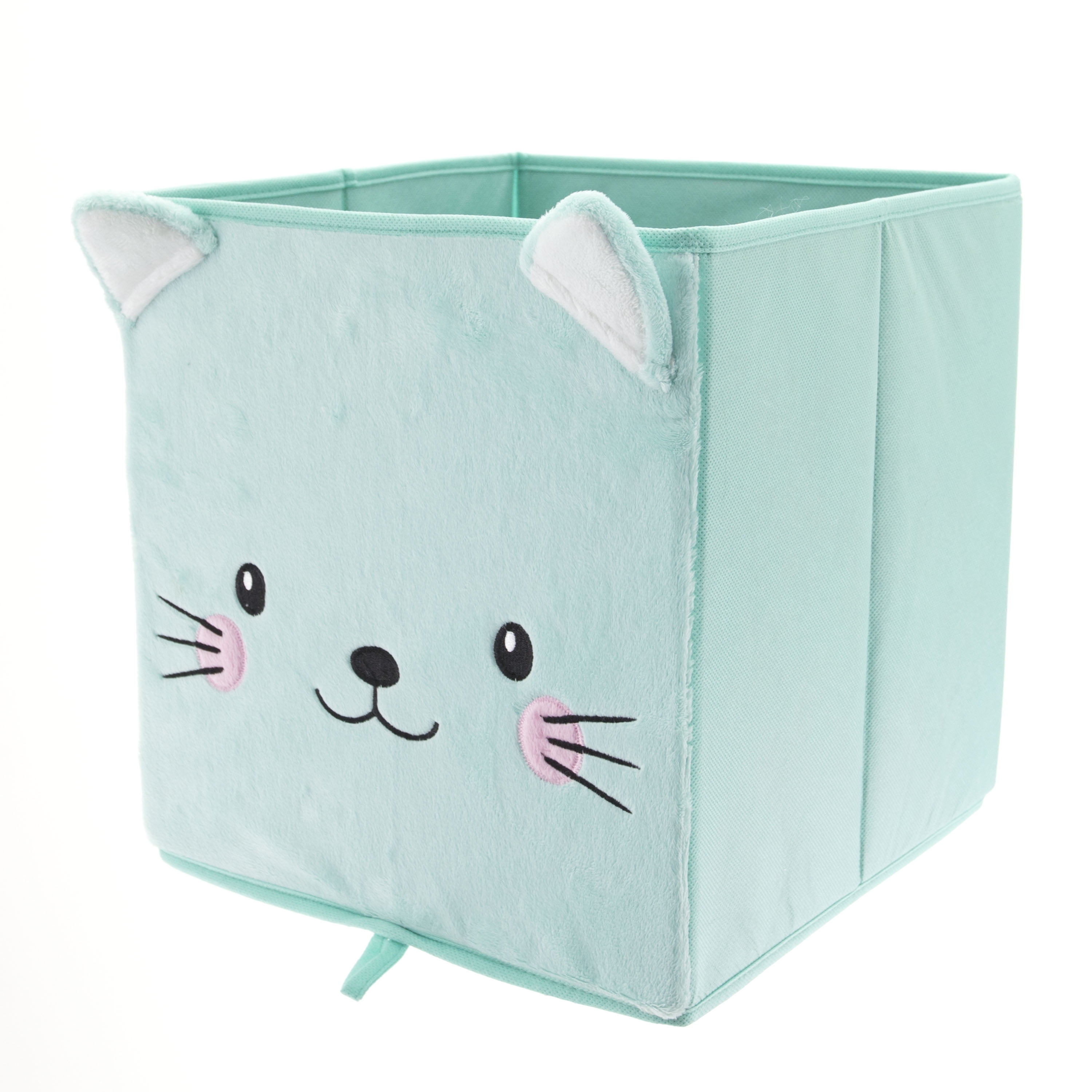 Mainstays Kids Fabric 10.5" x 10.5" x 11" Collapsible Cat Storage Bin
