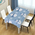 thumbnail image 7 of SKYSONIC Christmas Snowman Tablecloth Waterproof Washable Polyester Square Table Cover Durable Tablecloth for Kitchen Dining Table Party Decor (60 X 90 Inch), 7 of 7