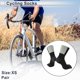 thumbnail image 2 of Calcetines de ciclismo Unique Bargains que absorben el sudor, calcetines para bicicleta al aire libre, color gris y negro, tamaño XS, neutros y universales, 1 par, combinación de colores, 2 of 7