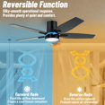 thumbnail image 3 of Ventilador de techo FANSHAIN 107 cm con luz y control remoto, 3 of 7
