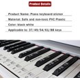thumbnail image 3 of Pegatinas para Teclado de Piano, 49/54/61/88 Juego Completo de Pegatinas para Piano para Teclas Negras + Blancas, Pegatinas para Teclas de Piano para niños y Principiantes, Eliminación Transparente. Afortunado Sencillez, 3 of 5
