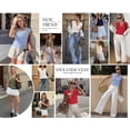 thumbnail image 4 of BTFBM Sweater Vest Women V Neck Cap Sleeve Button Down Knit Tops Spring Summer Loose Lightweight Cardigan Vests, 4 of 7
