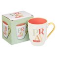 thumbnail image 3 of Christian Art Gifts Scripture Ceramic Coffee and Tea Mug for Women: Pray Continually - 1 Thessalonians 5:17 Inspirational Bible Verse Cup for Hot and Cold Beverages, White and Pink Pastel, 11 oz., 3 of 4