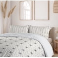thumbnail image 6 of Ambesonne Abstract Duvet Cover Sets, Basic Winter Snowflakes, 2-Queen, Dark Grey and Eggshell, 6 of 7