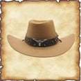 thumbnail image 2 of Riforla Men's Western Cowboy Style Hat Jazz Style Bowler Hat for Performances Cowboy Hat for Men Khaki M, 2 of 9