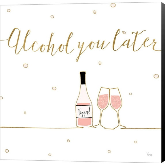 Underlined Bubbly VIII by Veronique Charron, Canvas Wall Art