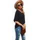 thumbnail image 4 of Blusa de mujer con cuello en V holgado y mangas acampanadas 3/4, 4 of 7