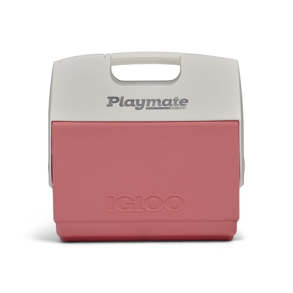 Igloo 16 QT Playmate Elite Ice Chest Cooler, 30 Can Capacity, Coral Pink
