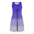 thumbnail image 6 of Aobny Sleeveless Nightgown for Woman Blue Loose Gradient Short Crew Neck Nightgowns for Women,Women's, 6 of 7