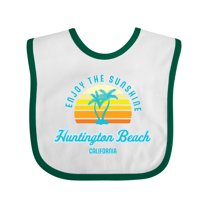 Inktastic Summer Enjoy the Sunshine Huntington Beach California Blue Boys or Girls Baby Bib