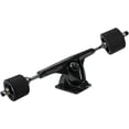 thumbnail image 2 of LONGBOARD Skateboard TRUCKS COMBO set w/ 71mm WHEELS + 9.675" Polished / Black trucks - Black wheels Black trucks, 2 of 7