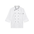 thumbnail image 3 of inhzoy Men's Chef Uniform Short/Long Sleeve Chef Jacket Button Down Hotel Kitchen Canteen Work Wear White Long Sleeve XXL, 3 of 5