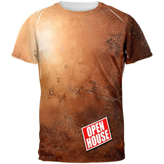 Mars Open House Funny All Over Mens T Shirt Multi MD