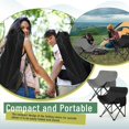 thumbnail image 6 of 2 Pack Compact Camping Chairs Portable Folding for Outside with Carry Bag Lightweight Moon Chairs for Travel Picnic Hiking Beach Fishing, 600D Oxford, Supports 330lbs(Grey, Black), 6 of 14