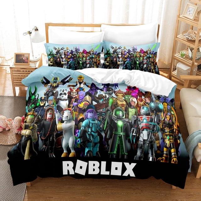 siniker Bedding Set Kids Quilt Cover 3D Cartoon Playing Bed Cover Set with Pillowcase and Zipper Closure