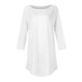 thumbnail image 5 of White Floral Plus Size Tops, Polyester Women'S Tops, 3/4 Sleeve Plus Size Blouses for Women, Plus Size Fashion, Solid Color Shirts for Women Plus Size, Weekend Solid Color Plus Size for Women Blouses, 5 of 5