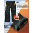 thumbnail image 6 of POENTAB Kids Boys Hiking Snow Ski Pants Fleece Lined Softshell Waterproof Warm Insulated Trousers with Zipper Pockets Black Size 4-5, 6 of 7