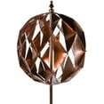 thumbnail image 2 of Plow & Hearth Harlequin Ball Garden Wind Spinner, in Copper, 2 of 3
