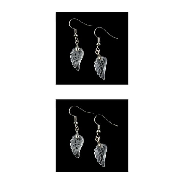Qarigey 1 par de aretes de perlas, joyería de moda, mano de obra, baile de graduación, accesorio de citas, regalo dulce, ala de Ángel Tipo 2 2piezas
