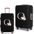 thumbnail image 3 of Luggage Case Suitcase Protective Cover Pink Flower Letter Pattern Travel Elastic Luggage Dust-proof Cover Apply 18-28 Suitcase 8Pink flower V L, 3 of 6