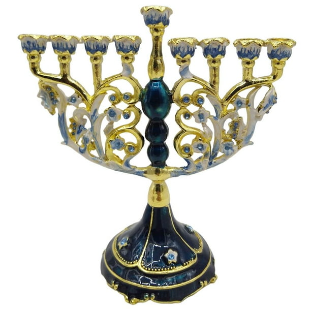 Candelabro de Cristales Esmaltados con Candelabros Clásicos Sagrados Decorativos C