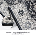 thumbnail image 5 of Hallway Washable Runner Rug - 2x7 Kitchen Rugs Entryway Vintage Soft Floor Mat Non Slip Indoor Farmhouse Carpet For Bathroom Living Room Bedroom (2 X 7  Black), 5 of 8