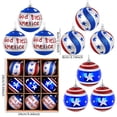 thumbnail image 4 of 4th of July Decorative Orbs Set of 3, Patriotic Independence Day Sphere Centerpieces, Red White Blue Tabletop Mantel Decor, Home Accents, 4 of 6