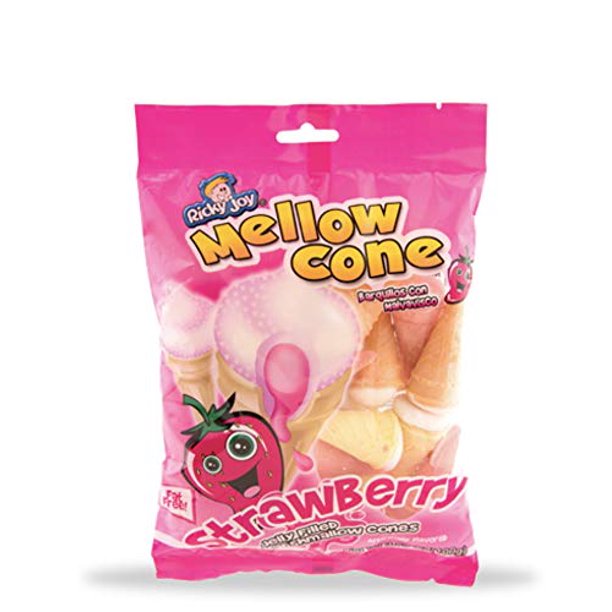 Mellow Cone jelly filled marshmallow cones Strawberry and Blueberry