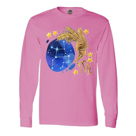 Inktastic Virgo Constellation Zodiac Sign Illustration Long Sleeve T-Shirt
