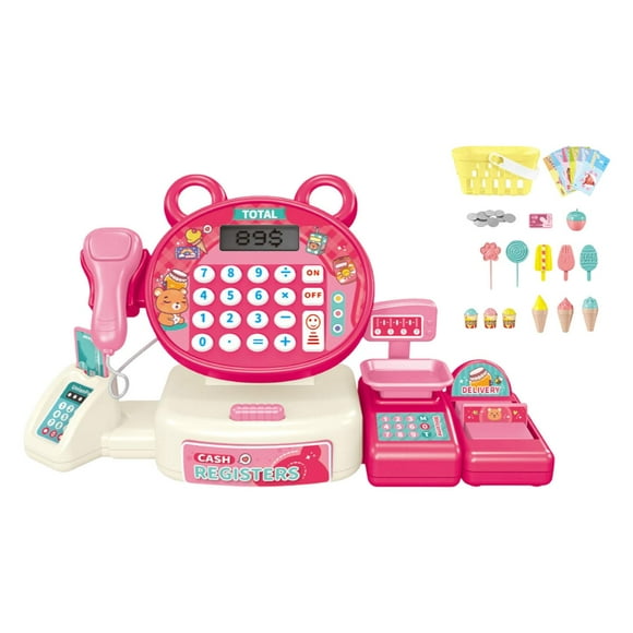 kusrkot Register Toy Supermarket Store Toy for Birthday Gifts Activity Resource Bear Ice Cream