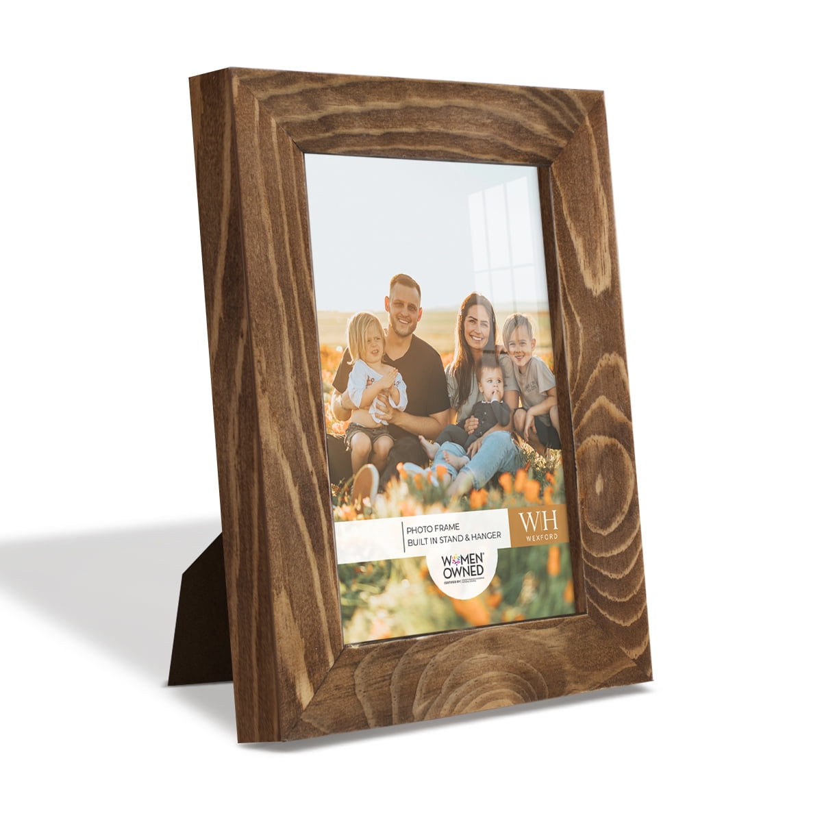 Woodgrain 3.5 in. x 5 in. Walnut Picture Frame