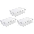 thumbnail image 1 of Armario de cocina de plástico, contenedores de almacenamiento de alimentos para refrigerador o congelador con asas, organizador de frutas, 1 of 5