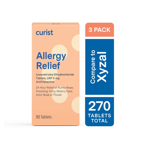 Curist Levocetirizine Dihydrochloride 5mg Tablets 270ct Generic Xyzal