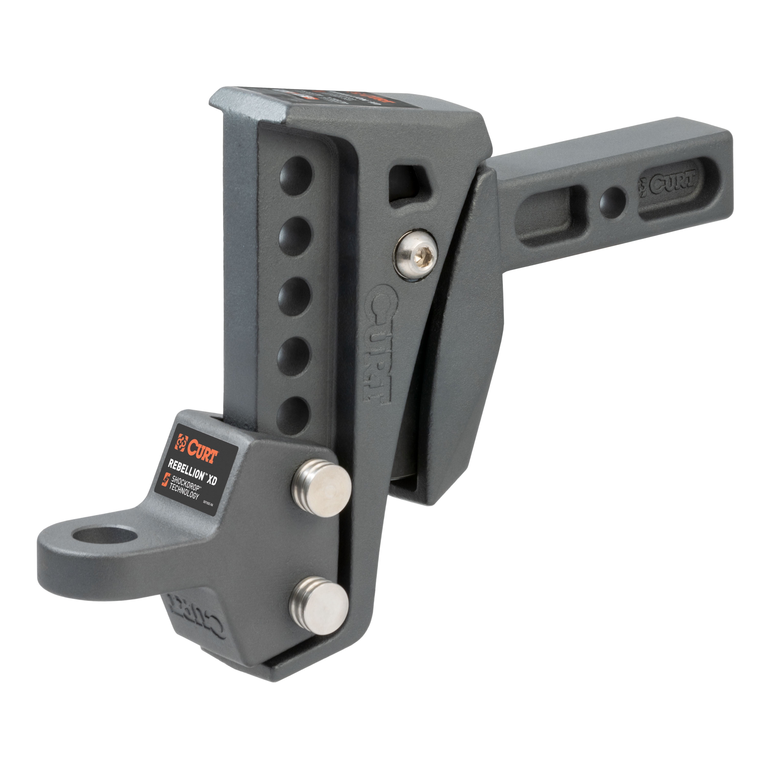 Fits 2-1/2 Hitch Shocker XRC Cushion Hitch Adjustable Ball Mount 4 Rise to 4 Drop Has 2 Ball 