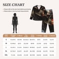 thumbnail image 4 of Yiaed Cyberpunk Skull American Flag Print Pajamas Women's Long Sleeve Sleepwear Soft Button Down Loungewear Pjs Lounge Set Nightwear Womens Pajama Pants-Medium, 4 of 7