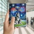 thumbnail image 4 of Happy New Year Alaskan Malamute Family Cheer Winter Midnight Firework Travel Passport Wallet Alaska Mal Dog Lovers Gifts PU Leather Passport Holder Cover - 02025, 4 of 5