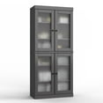 thumbnail image 5 of 100% Solid Wood 32" Bathroom Cabinet with Frosted Glass Doors and Adjustable Shelves, 5 of 6